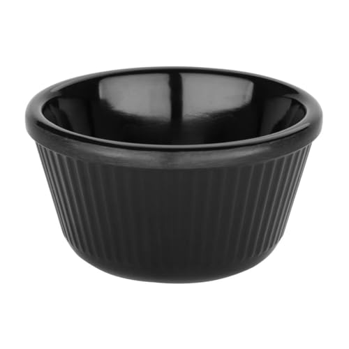 Olympia Kristallon Plastic Ramekins Black 89mm (12 Pack) - Condiment Pots, Sauce Mini Bowls DM165