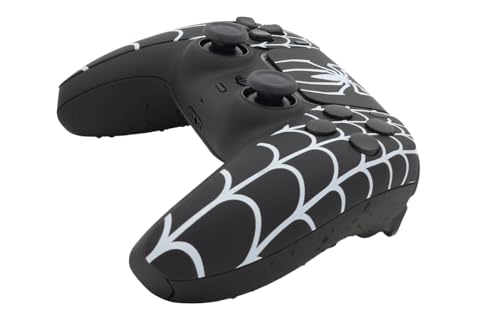 Image of Sage Controllers PRO+ Controller compatible with PS5 Console & PC | Custommade Wireless P.S5Gaming Controller with 4 Back Paddles, Clicky Triggers & Bumpers | Glow in the dark - SpiderMn theme | Professional gaming controller (Pro+ with Hall Effect TMR)
