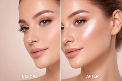Image of AnyLady Shining My Face 4 Shade Highlighter Palette - Glowy Shimmers for Face, Cheeks & Body