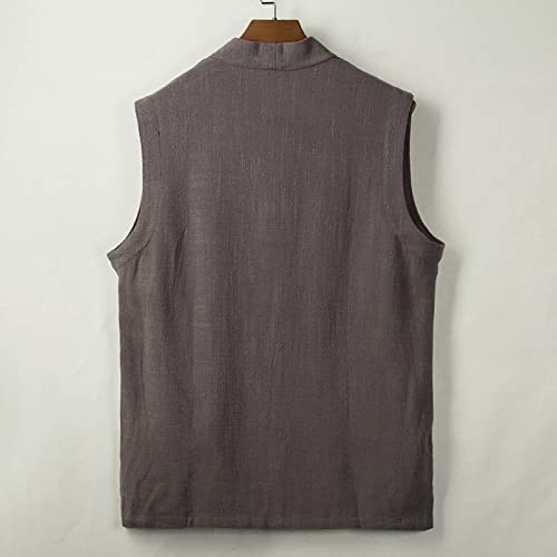 Chaleco de lino para hombre estilo medieval vintage informal 4