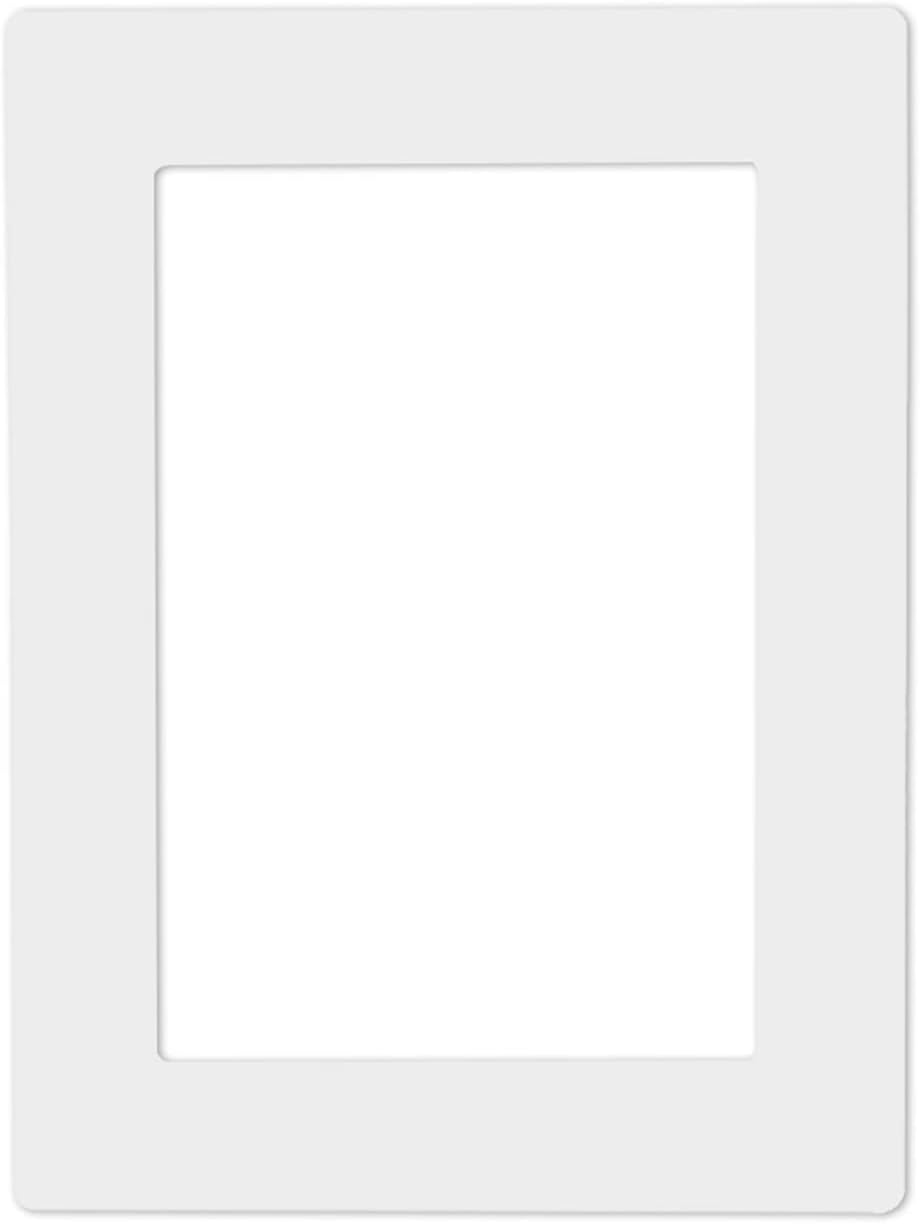 Photo Frame Magnetic Reusable Picture Decor Magnetic Refrigerator Photo Frame PVC Photo Frame Creative Photo Wall Color 5/7in Photo Frames for Wall and Tabletop Display (C (White 5in)