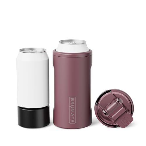 Image of BruMate Hopsulator Trio 3-in-1 Insulated Can Cooler for 12oz / 16oz Cans + 100% Leak Proof Tumbler with Lid | Insulated for Beer, Soda, and Energy Drinks