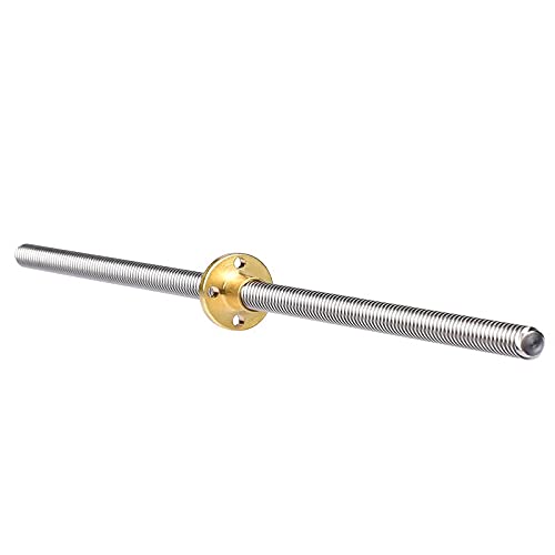Lysee 3D Printer Parts & Accessories - Lower Price RepRap 3D Printer THSL-300-8D Lead Screw Dia 8MM Thread 8mm Length 300mm with Copper Nut FZ0632