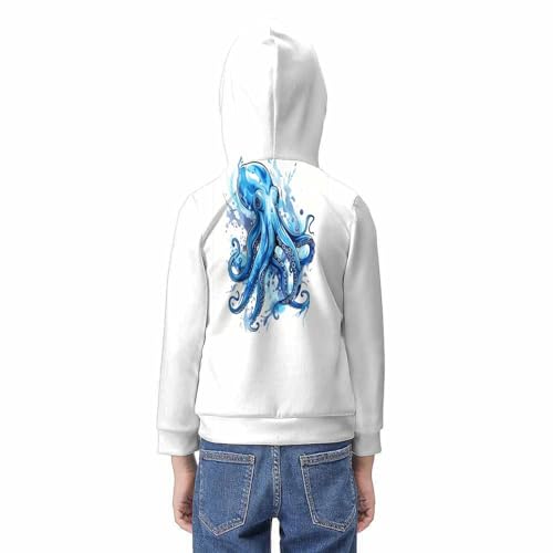 Pullover à capuche impression 3D vivid pour enfant et ado - 6