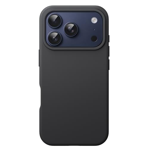 Image of JETech Liquid Silicone Case for iPhone 17 Pro 6.3-Inch, Silky Soft Touch Full-Body Protection, Anti-Scratch Shockproof Phone Cover with Microfiber Lining (Black)