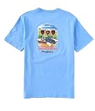 Tommy Bahama 'Return on Zinvestment' Men's T-Shirt Red Wine Theme Tee (Small, Violet Petal)