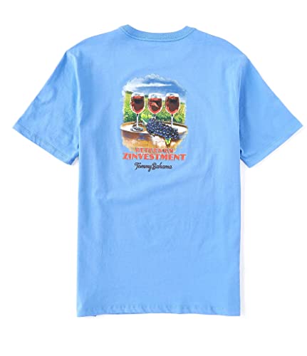 Tommy Bahama 'Return On Zinvestment' Men's T-Shirt Red Wine Theme Tee (Small, Violet Petal) #TOP16