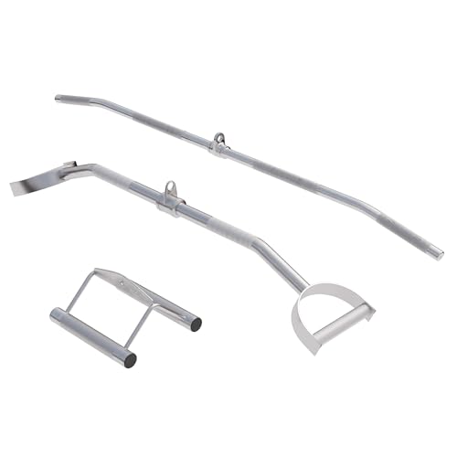 GORILLA SPORTS® Kabelzuggriff Set - inkl. Rudergriff, Latzugstange und...