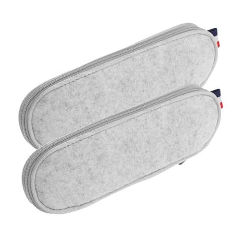 SOLUSTRE 2-piece Felt Cloth Knives Forks Straws Storage Bag Waterproof Pouch for Outdoor Picnic Lightweight Tableware Bag for Camping Practical for Friends