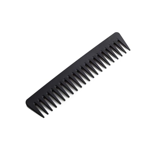 LALADEFIEE Peine de Dientes Anchos Vintage para Hombre Peine Profesional Antiestático Resistente y Ligero para y Desenredado para Cabello Grueso y Húmedo Color Negro