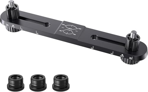 Barre de couplage stéréo ajustable pour installer deux micros sur un seul pied 3/8"