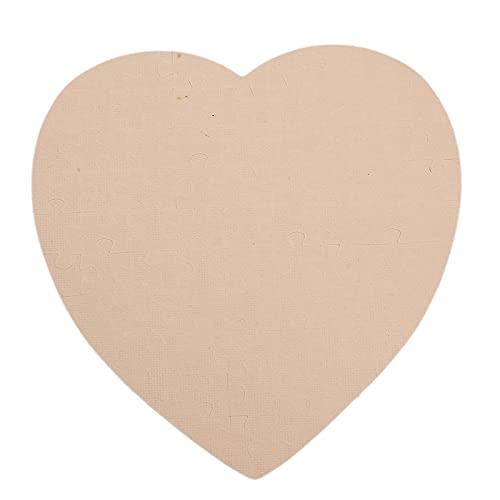 Lysee 3D Printer Parts & Accessories - 10Pcs Sublimation Blank Puzzle DIY Craft Heart Jigsaw Puzzle DIY Transfer Products - (Color: White)