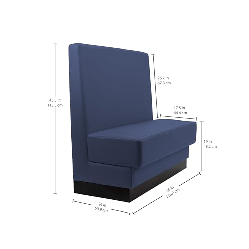 Image of FDP Pro Series Single-Sided Restaurant Booth - Navy, 15425-NV