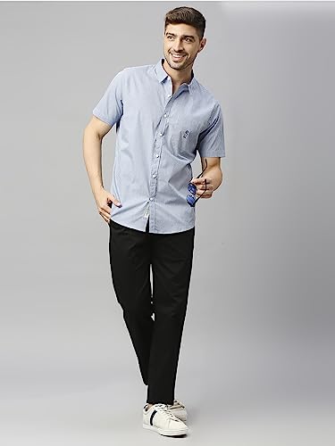 Image of Thomas Scott Mens | Half Sleeve Checkes | Printed | Slim Fit | 100% Cotton | Spread Collar | Shirts