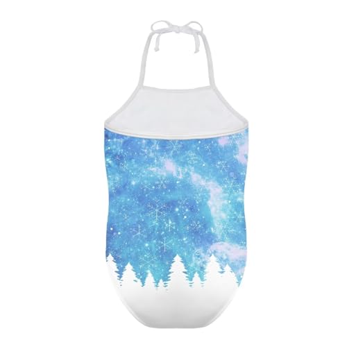 Image of Girls One Pieces Christmas Swimsuit Cute Swimwear Bathing Suits Beach Sport Halter Swimwear Vacation Pool Party Size