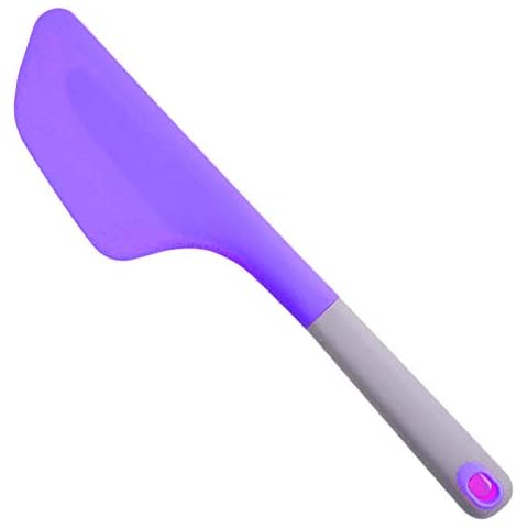 Kitchen flexible dough scraper flexible spatula silicone spatula perfect for the mixing bowl, dishwasher safe, purple, 35CM Cover