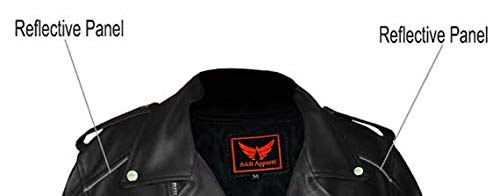 A H Apparel Mens Leather Motorcycle Top-Grain Buffalo Jacket Genuine Zip Out Lining Jacket — view 5