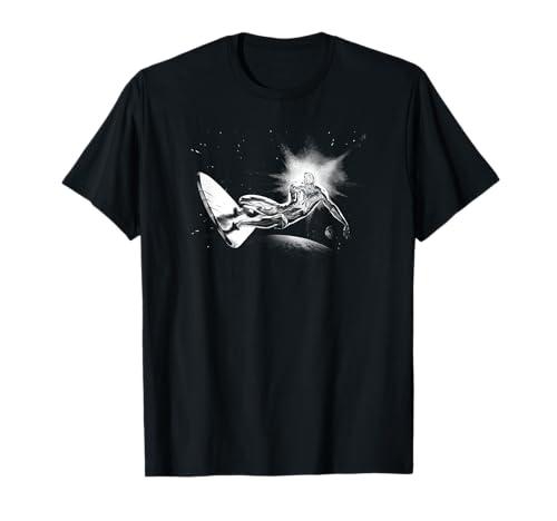 Marvel Fantastic Four Silver Surfer Galactic Cosmic Logo T-Shirt