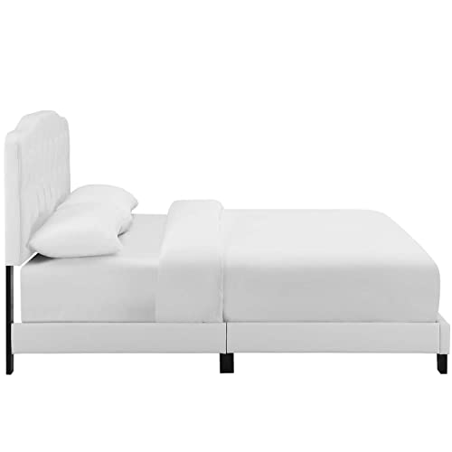 Amelia Twin Faux Leather Bed In White #TOP5