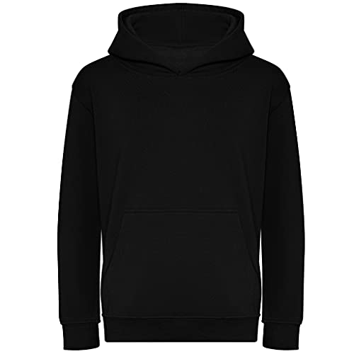Image of AWDis Just Hoods JH201J Kids Organic Hoodie - Deep Black - 3-4 Years
