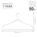 MIZGI Premium Velvet Hangers Pack 50 Pcs Heavyduty - Non Slip Slimline - Velvet Suit Hangers White - Gold Hooks,Space Saving Clothes Hangers
