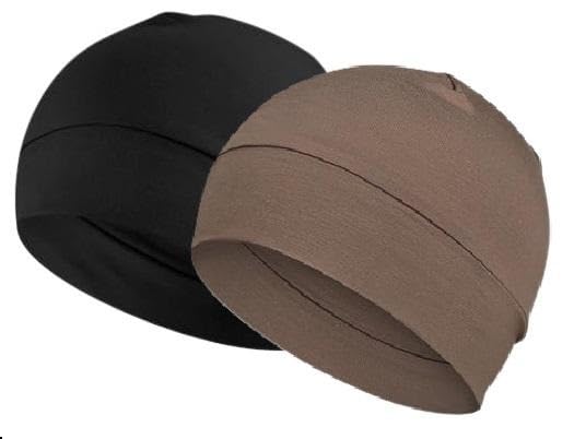 PAROPKAR 100% Cotton lycra Skull Caps Lightweight Beanie Sleep Ha...