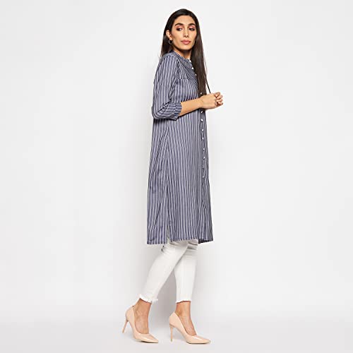 Image of CAMEY Women Striped Cotton Dress