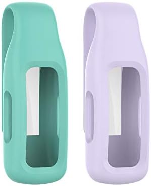 Lemspum Compatible Lightweight Clip Holder Case Replacement for Fitbit Inspire 2/Inspire 3/Ace 3 Fitness Tracker (2 Packs: Teal+Lavender)