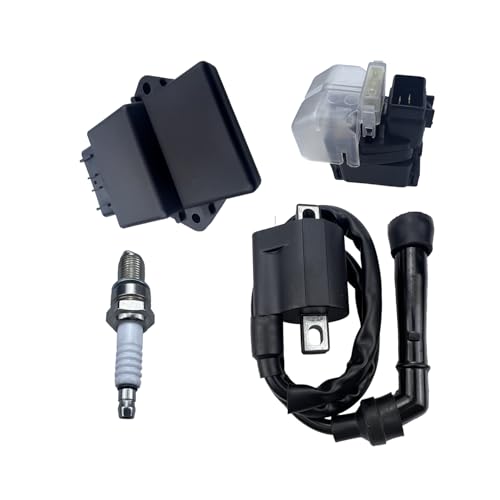 CDI Box Fits for Suzuki Quadsport Z400 LTZ400 LTZ400Z 2003-2004 Replace Part No. 32900-07G00 49-5352 160-02054 9900-5142 with Starter Solenoid Relay&Ignition Coil and Spark Plug