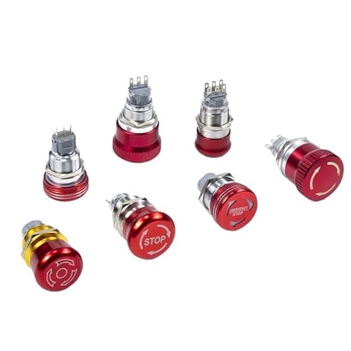 Interrupteur bouton d'arret d'urgence 2NO 2NC pour armoire electrique industrielle