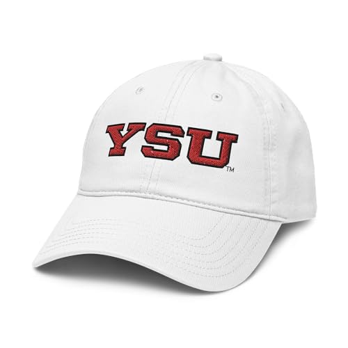 Youngstown State Penguins Title White Officially Licensed Adjustable Baseball Hat