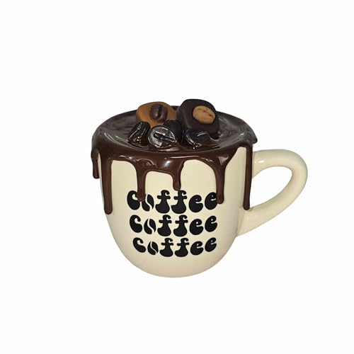 Mini taza decorativa artesanal con diseño de chocolate miniatura 4