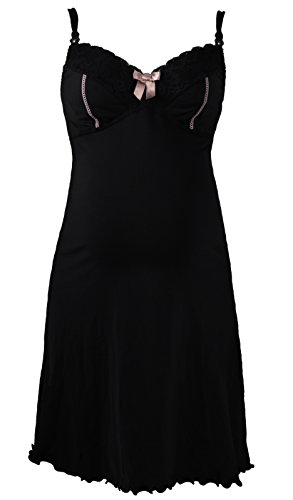 Cache Coeur Lisa Camisón, Negro, W40 para Mujer
