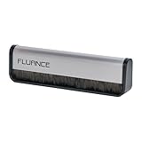 Fluance Anti-Static Carbon Fiber Record Cleaning Brush - Safely Removes Dust & Static from Vinyl Records to Preserve Sound Quality and Reduce Pops, Crackles, Surface Noise (VB50)