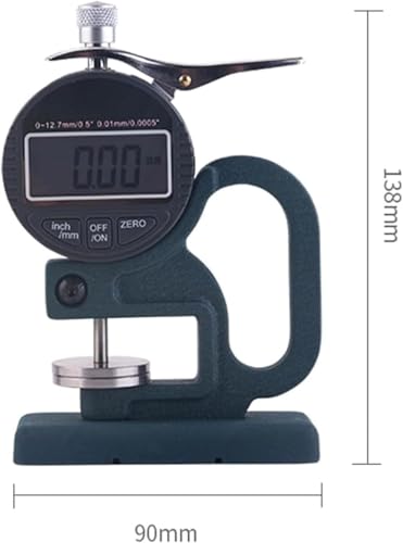 Calibrador digital de espesores, medidor de espesores con pantalla LCD, rango 0-12.7 mm, diámetro de sonda 30 mm, para esponja, papel, cartón miniatura 7
