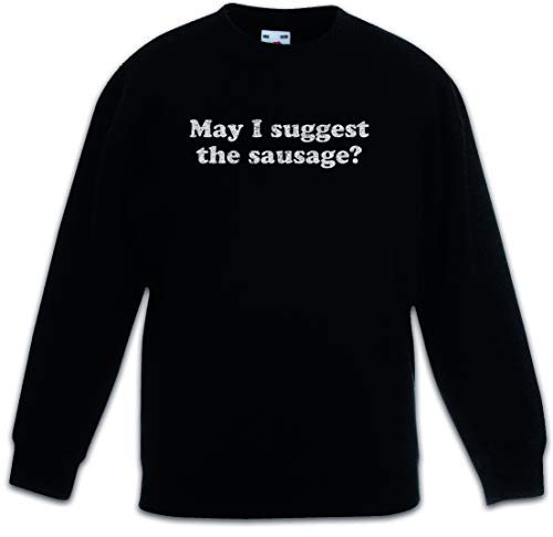 Sweat-shirt May I Suggest The Sausage idée cadeau originale enfant garçon et fille noir