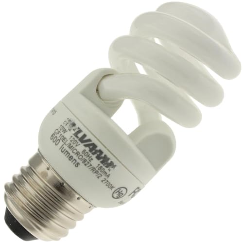 Replacement for Sylvania 29728, CF10EL/MICRO/827, 10 Watt, Spiral Compact Fluorescent Light Bulb (3 Pack)