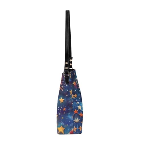 Image of HUGS IDEA Boho Bags for Women Leather Handbag Shoulder Bucket Crossbody Purse