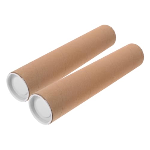 KALLORY Cylinder Storage Tube Round Paper Roll Tube Mailers with Caps for Art Prints and Documents