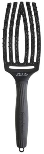 Fingerbrush Care Iconic Double bristles black size M Olivia Garden