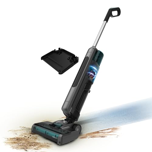 Cecotec Fregona Eléctrica Friega y Aspira Simultáneamente Freego S10 Nova. Limpieza Rápida y Profunda, Sólidos y Líquidos, 3 Modos, Motor Digital, Base de Autolimpieza, Autonomía 35mins