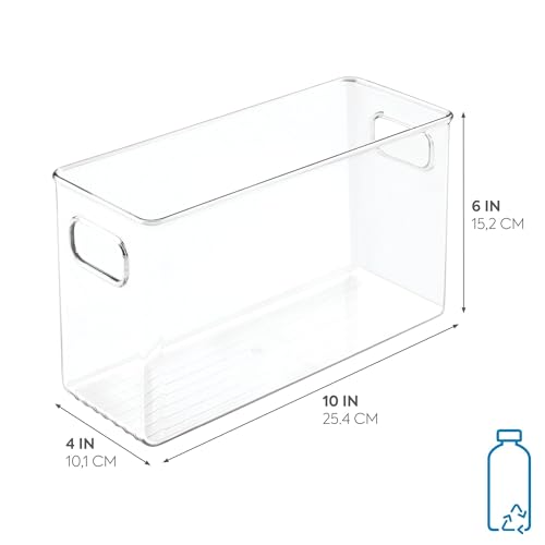 iDesign Slim Clear Plastic Storage Bin, Tall Narrow Organizer for Kitchen, Fridge, Freezer, or Pantry by iDesign - Image 2