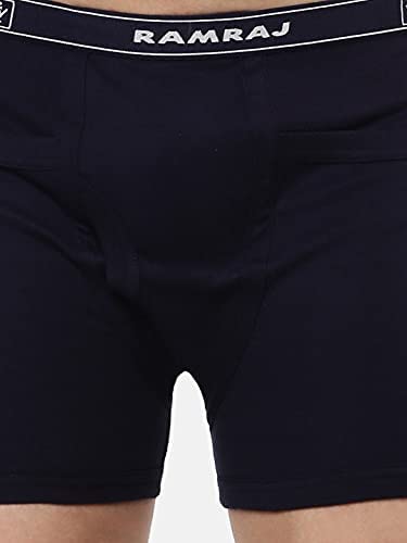 Image of RAMRAJ COTTON Men Cotton Trunks - Multicolor| Outer Elastic Waistband With Double Side Pockets