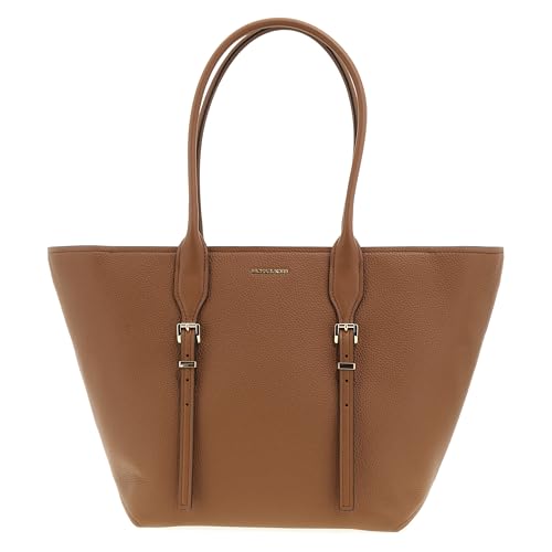 Grand sac cabas Michael Kors femme Lg Buckle Tote Luggage, sac à main en cuir marron grand format