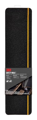 3M Safety-Walk Slip Resistant Reflective Tread, 6 in x 2 ft, Anti Slip, Adhere Without Wrinkling, Curling, Tearing or Lifting, Self-Adhesive Backing, Quick & Easy Application, 1 Pack (600BY-T6X24)