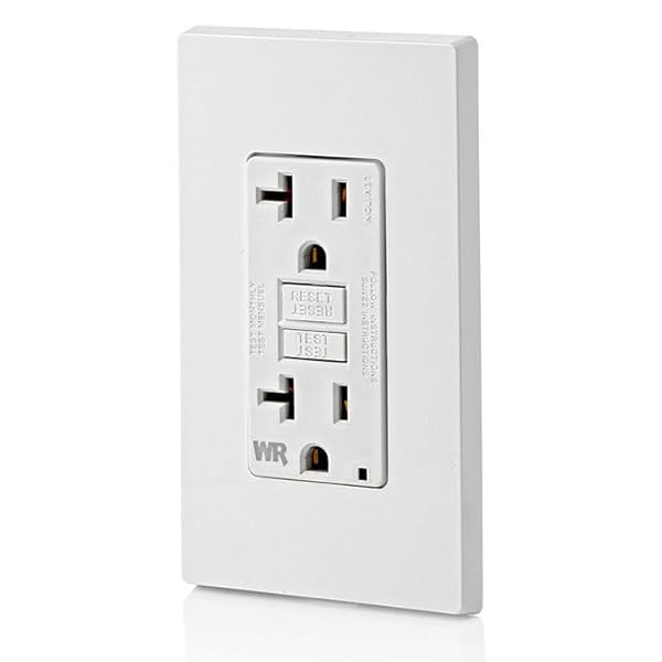 Leviton GFCI Weather-Resistant Receptacle, 20 Amp 125 Volt, Non Tamper-Resistant, GFWR2-W, White by Leviton - Image 7