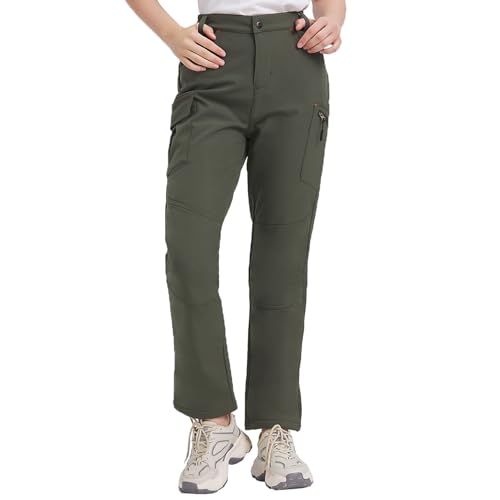 SKYROO Women's Fleece-Lined Winter Hiking Pants