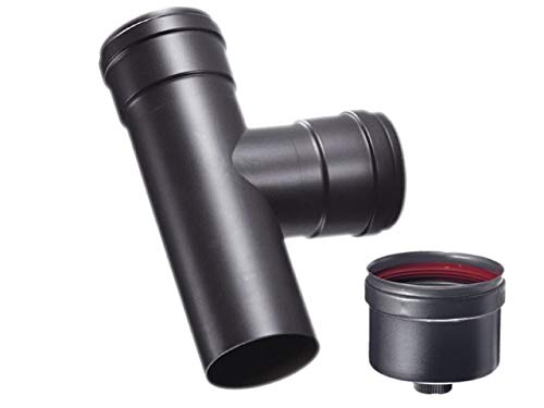 Raccordo a T 90° braga MF codino F nero pellet (80mm)
