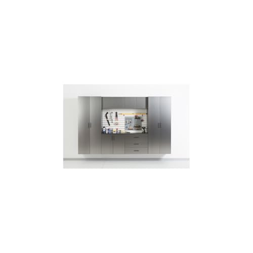 Image of Maykoosh Wall Mounted Storage Cabinet with Doors & Shelves Garage & Home Organization Metal /32x28x20 Drawer Cabinet