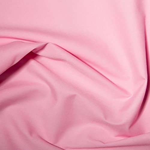 Tissu popeline polycoton uni couleur bonbon en rouleau de 10m pour couture et loisirs créatifs